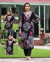 White Embroidery Georgette Kurta Set