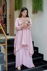 Embroidery French Crepe Kurta Set