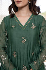 Embroidared Chanderi Silk Kurta Set