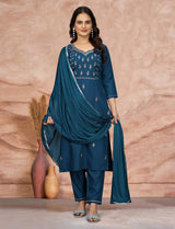 Embroidery Cottan Blend Kurta Set