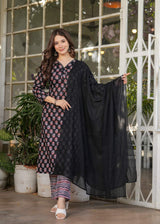 Printed Pure Cotton Kurta Set