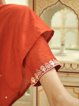 Embroidery Viscose Chanderi Kurta Set
