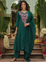 Embroidared Viscose Rayon Kurta Set