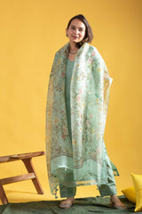 Embroidery Viscose Chanderi Kurta Set