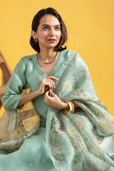 Embroidery Viscose Chanderi Kurta Set
