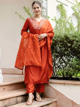 Embroidared Viscose Rayon Kurta Set