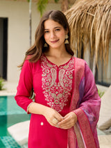 Embroidared Viscose Kurta Set