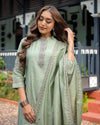 Embroidared Heavy Muslin Silk (pure Cotton Inner) Kurta Set