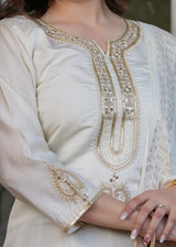 Embroidered Work - Viscose Chanderi Kurta Set