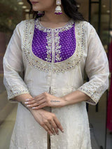 Coding Sequence Embroidered Kurti