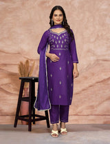 Embroidery Cottan Blend Kurta Set