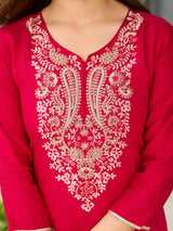 Embroidared Viscose Kurta Set