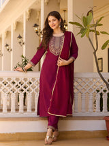 Embroidery Rayon Kurta Set
