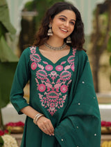 Embroidared Viscose Rayon Kurta Set