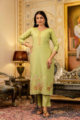 Embroidared Beads Viscose Simer Kurta Set
