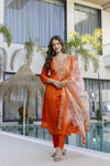 Embroidared Jacquard Butti Kurta Set