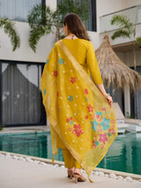 Embroidared Beads Viscose Gadhwal Kurta Set