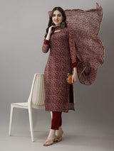 Embroidared Faux Georgette Kurta Set