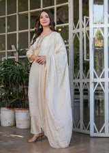 Embroidered Work - Viscose Chanderi Kurta Set