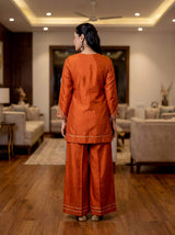 Embroidared Cp Vichitra Silk Kurta Set
