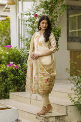 Embroidared Beads Viscose Assam Silk Kurta Set