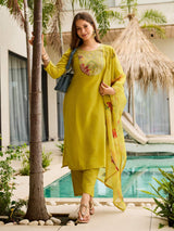 Embroidared Rayon Kurta Set