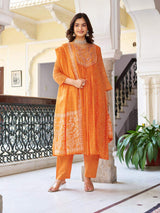 Embroidared Cottan Printed Kurta Set