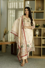 Embroidared Beads Viscose Assam Silk Kurta Set
