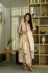 Embroidared Beads Viscose Assam Silk Kurta Set