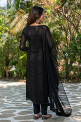 Embroidery Faux Georgette Kurta Set