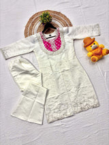 Coding Sequence Embroidered Kurti