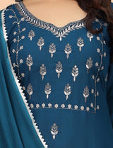 Embroidery Cottan Blend Kurta Set