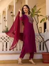 Embroidery Rayon Kurta Set