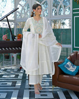 Pink Embroidared Flex Buti Cottan Kurta Set